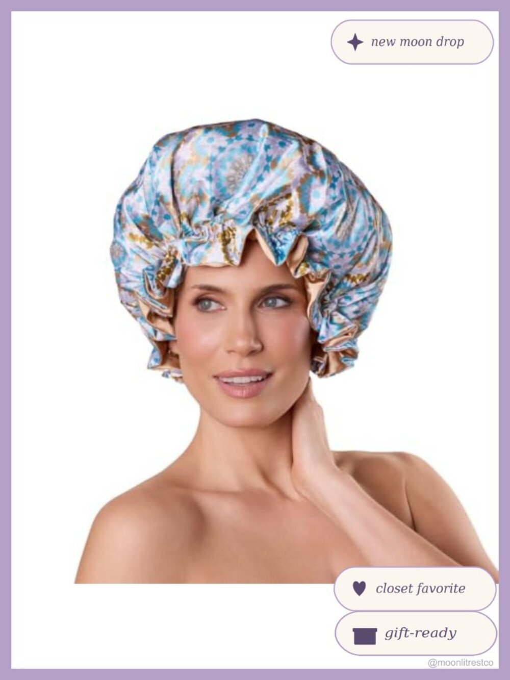 Reversible Satin Hair Bonnet Adjustable Band Night Cap Curly Hair Frizz